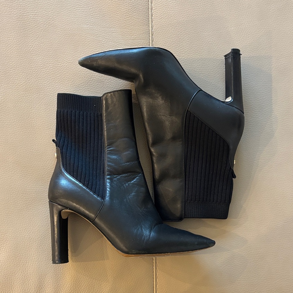 ALDO Black Leather Ankle Boots
